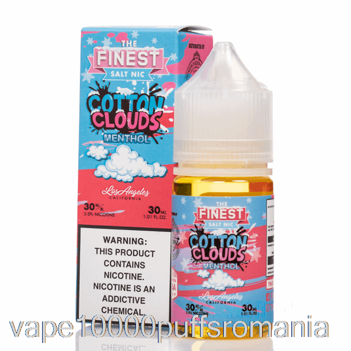 Vape Romania Nori De Bumbac Mentol - Cea Mai Buna Editie De Bomboane Sare Nic - 30ml 50mg